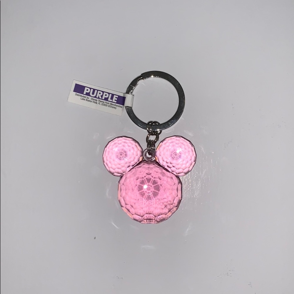Mickey Mouse Ears Pink Keychain